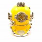 Vintage Diving Divers Yellow Helmet~Deep Sea Scuba Navy Marine Morse Helmet 18"