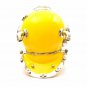 Vintage Diving Divers Yellow Helmet~Deep Sea Scuba Navy Marine Morse Helmet 18"