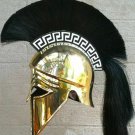 Medieval Spartan Wearable Greek Corinthian Helmet with Leather Liner plume Medieval Spartan Wearable Greek Corinthian Helmet with Leather Liner plume