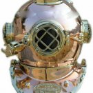 Vintage Copper Brass Diving Helmet U.S Navy Mark V Deep Sea Divers Boston 18" Vintage Copper Brass Diving Helmet U.S Navy Mark V Deep Sea Divers Boston 18"