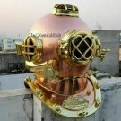 Vintage Copper Antique Diving Helmet ~ Scuba Morse US Navy Mark V Divers Helmet