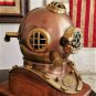Brown Antique Divers Diving Helmet ~ Morse Mark V Boston Navy Scuba Helmet 18"