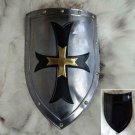 Medieval Black Cross Templar Armour Shield~Crusader~cosplay~Battle Shield Medieval Black Cross Templar Armour Shield~Crusader~cosplay~Battle Shield