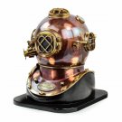 Antique Boston Diving Divers Helmet ~Morse Mark V Navy Marine Brown Scuba Helmet