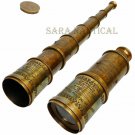 Victorian Marine Old Antique Telescope 18" Maritime Nautical Brass Spyglass Gift