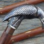Vintage Designer Crow Handle Antique Style Victorian Cane Wooden Walking Stick