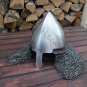 Medieval Steel Viking Nasal Helmet With Chainmail ~Hand-Forged ~sca/helm/armor