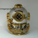 Antique diving divers helmet ~ Deep Sea Scuba ~Mark V~ Chrome Diving Helmet