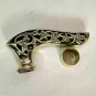 Nautical Victorian Style Brass Flower Handle Vintage Wooden Walking Canes Stick