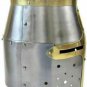 SCA LARP 18GA Medieval Templar Helmet ~ Great Knight Crusader Helmet Replica