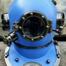 Navy Blue Diving Helmet ~Vintage Divers Helmet ~Deep Sea Mark V Scuba Helmet