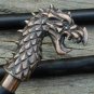 Nautical Style Dragon Antique Head Handle Vintage Wooden Walking Canes Stick 36"