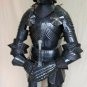 Medieval Crusader Knight Black Armour ~ Full Body Suit of Armor Knight Larp Suit