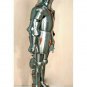 Medieval Full face Armour suit, Halloween Larp Wearable Combat Steel Armor Suit