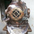 US Navy diving divers helmet ~Deep Sea Scuba ~Mark V~ Brown Finish ~Diving Helm