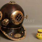 US Navy Diving Helmet Vintage Antique Mark V Deep Sea Divers Boston Helmet 18"