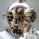 Vintage diving divers helmet ~Deep Sea Scuba ~Mark V~ Chrome Finish Diving Helmt