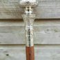 Victorian Spiral Design Head Brass Handle Wooden Walking Stick Nautical Cane