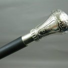 Nautical Brass Flower Head Handle Vintage Light weight Wooden Walking Cane Stick