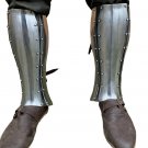 Medieval Larp Armour Pair Of Legs Greaves Knight 18 Gauge Steel Armor Legs Guard