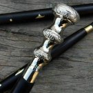 Victorian Brass Long Design Handle Antique Wooden Walking Stick Nautical Canes