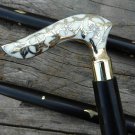 Victorian Brass White Design Handle Antique Wooden Walking Stick Nautical Canes