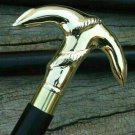 Victorian Brass Anchor Design Handle Antique Wooden Walking Stick Nautical Canes