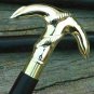 Victorian Brass Anchor Design Handle Antique Wooden Walking Stick Nautical Canes