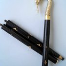Nautical Style Brass Silver Swan Head Handle Vintage Wooden Walking Canes Stick