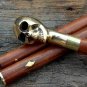 Victorian Skull Design Head Handle complete Wooden Walking Stick Nautical Cane