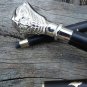Vintage Silver Brass Joker Design Nautical Head Handle Wooden Walking Stick 36"