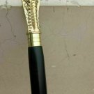 Vintage Brass Snake Design Nautical Head Handle Wooden Walking Stick 36" ~ Gift Vintage Brass Snake Design Nautical Head Handle Wooden Walking Stick 36" ~ Gift