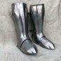 Medieval Knight Crusader Steel 18 Gauge Armour Suit Larp Legs Guard Wth Sbatones