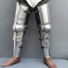 Medieval Legs Protection pair of Greaves Larp 18 Gauge Steel knight Legs Guard