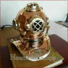 U.S Navy Mark V Brass Copper Diving Divers Helmet ~ Deep Sea Mini Helmet Replica
