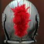 Medieval Bascinet Helmet with plume ~jousting~Larp~knight~armor~Hand-Forged