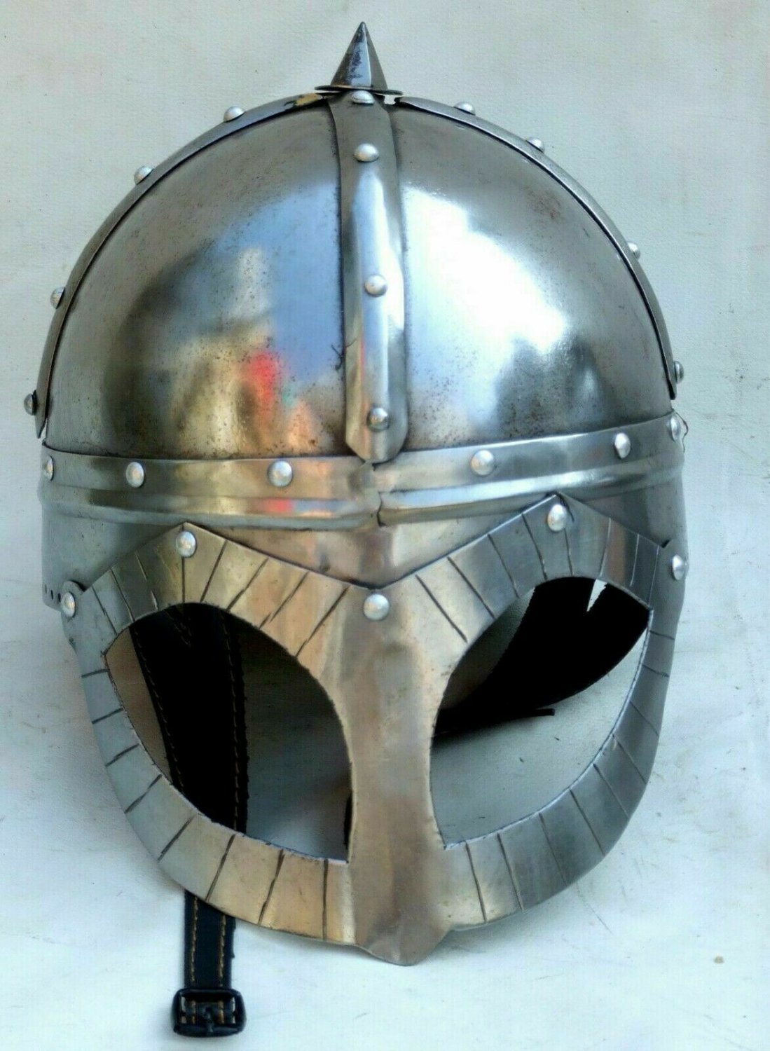 Medieval Warrior Viking Helmet with Leather Liner Nasal Larp SCA