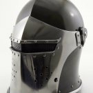 Medieval Barbuta Steel Helmet~Armour Helmet~Roman knight helmet w/ leather liner