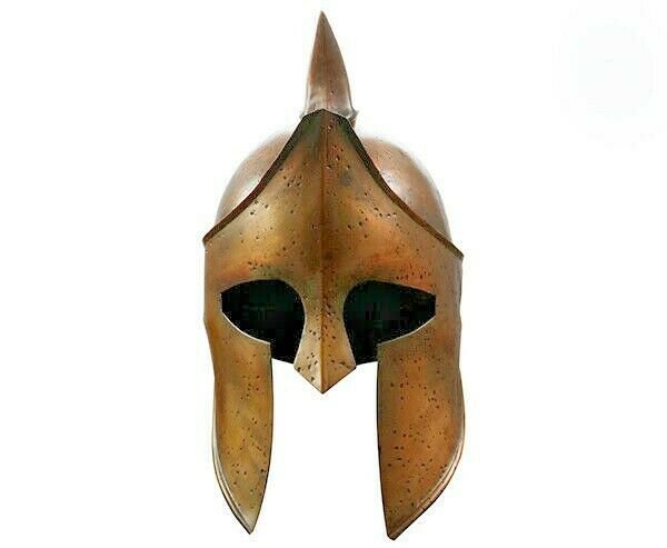 Medieval Spartan Warrior Helmet ~ Knight Crusader Greek Larp Armour Helmet