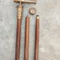 Victorian Brass Telescope Compass Head Handle Vintage Wooden Walking Stick Cane