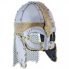 Medieval Viking Chainmail Helmet ~Battle ready Gjermundbu Chainmail Armor Helmet
