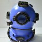Marine Sea Scuba Style Navy Blue Finished deep Sea Divers Diving Helmet Gift