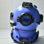Marine Sea Scuba Style Navy Blue Finished deep Sea Divers Diving Helmet Gift