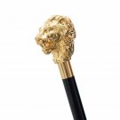 Steampunk Victorian Lion Nautical Head Handle Vintage wooden Walking Stick Cane