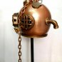 Antique 18" Hanging Lamp Diving Helmet ~U.S Navy Deep Sea Divers Helmet Lamp