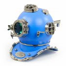 Morse Vintage Boston Diving Helmet Deep Sea Diving Divers MarkV Navy Blue Helmet