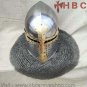Hand-Forged Cross VIKING HELMET w/Chainmail~ norse/medieval/dark age/sca/armor