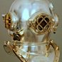 Vintage Chrome Finish diving divers helmet ~Deep Sea Scuba ~Mark V~Diving Helmet