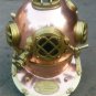 Vintage Copper Shine Diving Helmet U.S Navy Mark V Deep Sea Divers Boston 18"