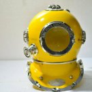 Anchor Yellow Diving Helmet ~ U.S Navy Mark V Deep Sea Divers Boston 18" Helmet